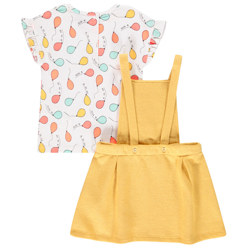Ensemble robe + t-shirt manches courtes pour bébé fille