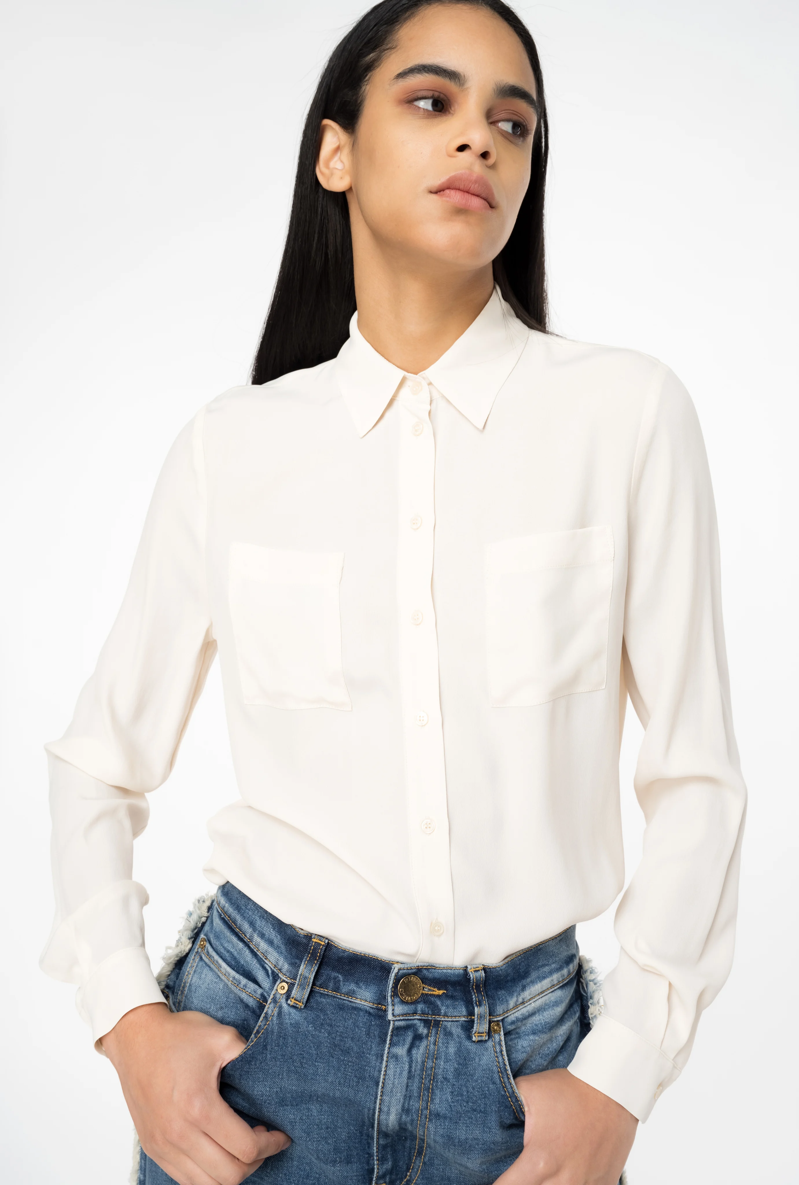 Chemise à poches poitrine | Rose