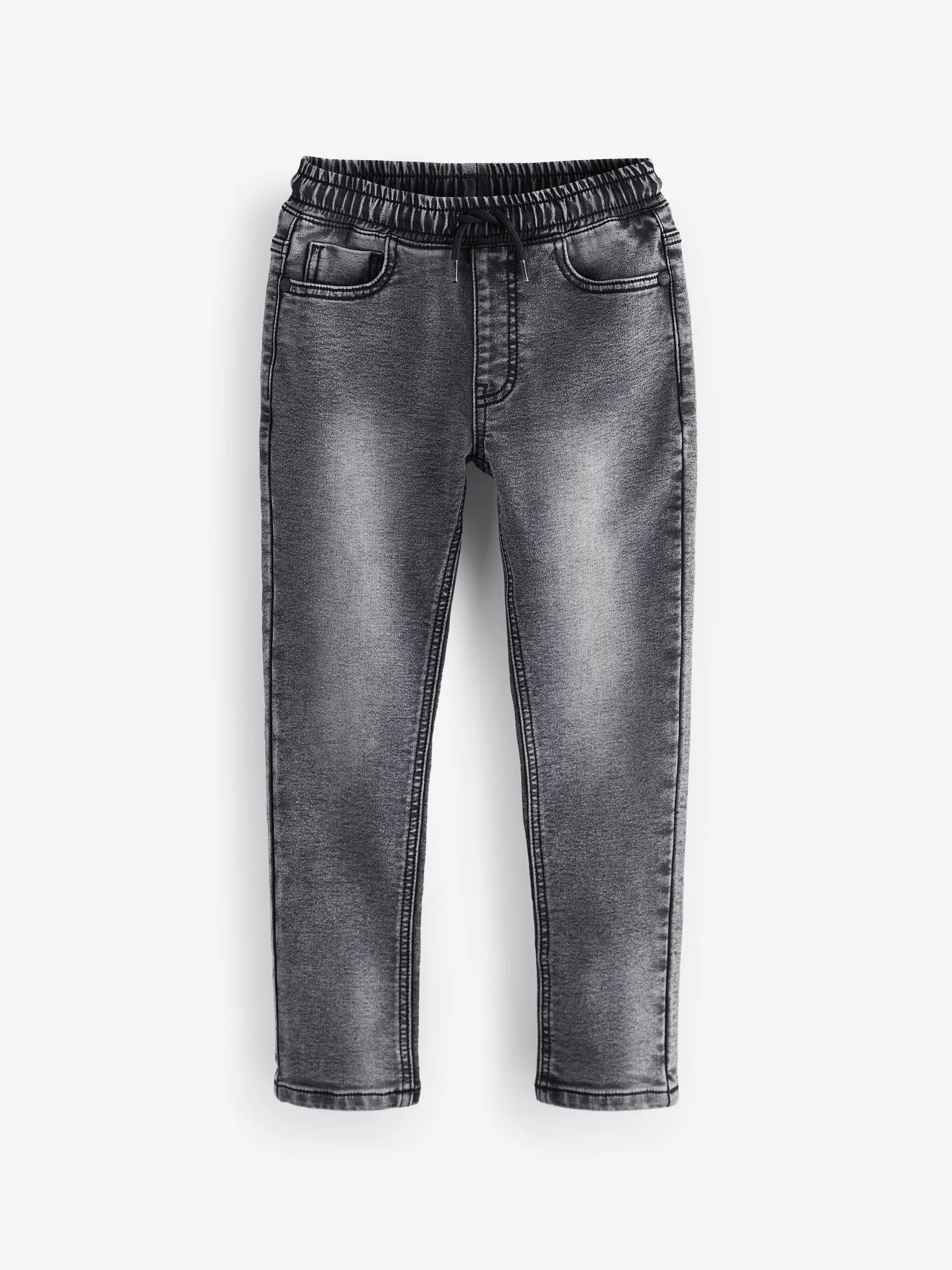 Grijs - Jeans met stretch en elastische taille (3-16 jr)