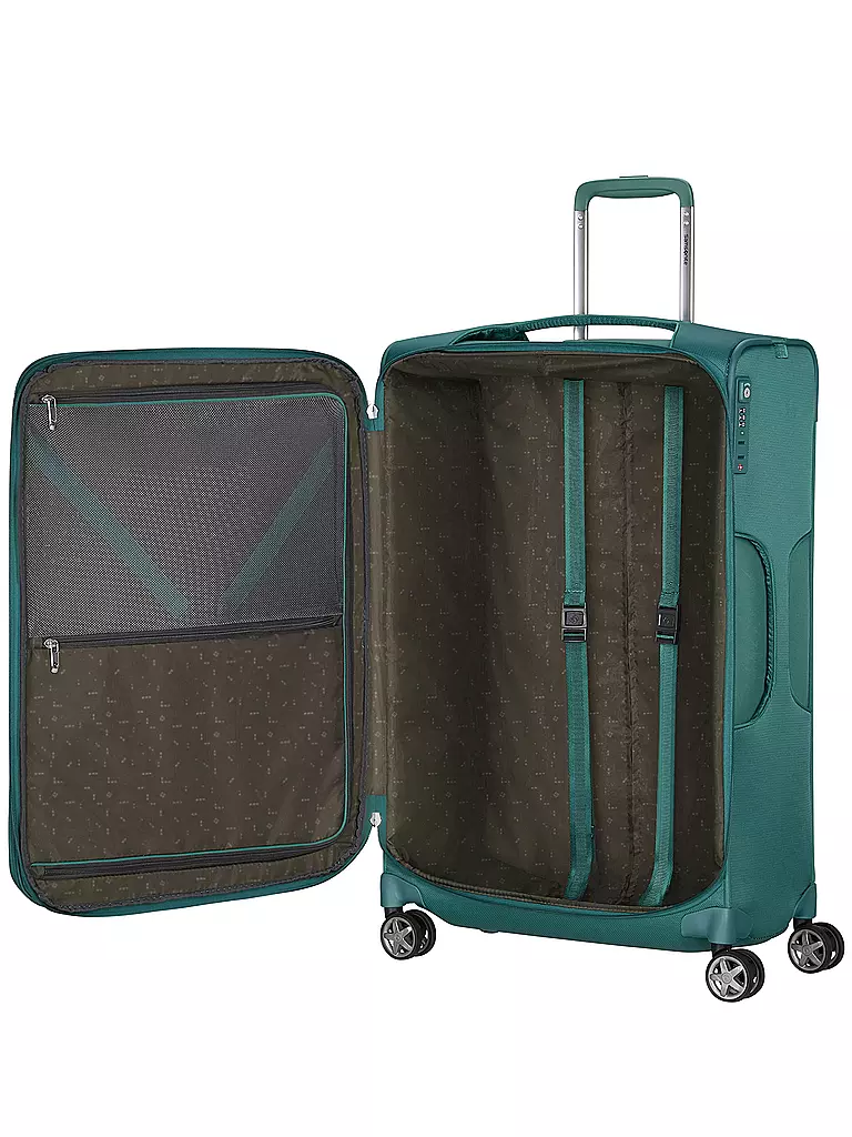 SAMSONITE Trolley Weich D' LITE SPINNER 71cm erweiterbar northern blue petrol
