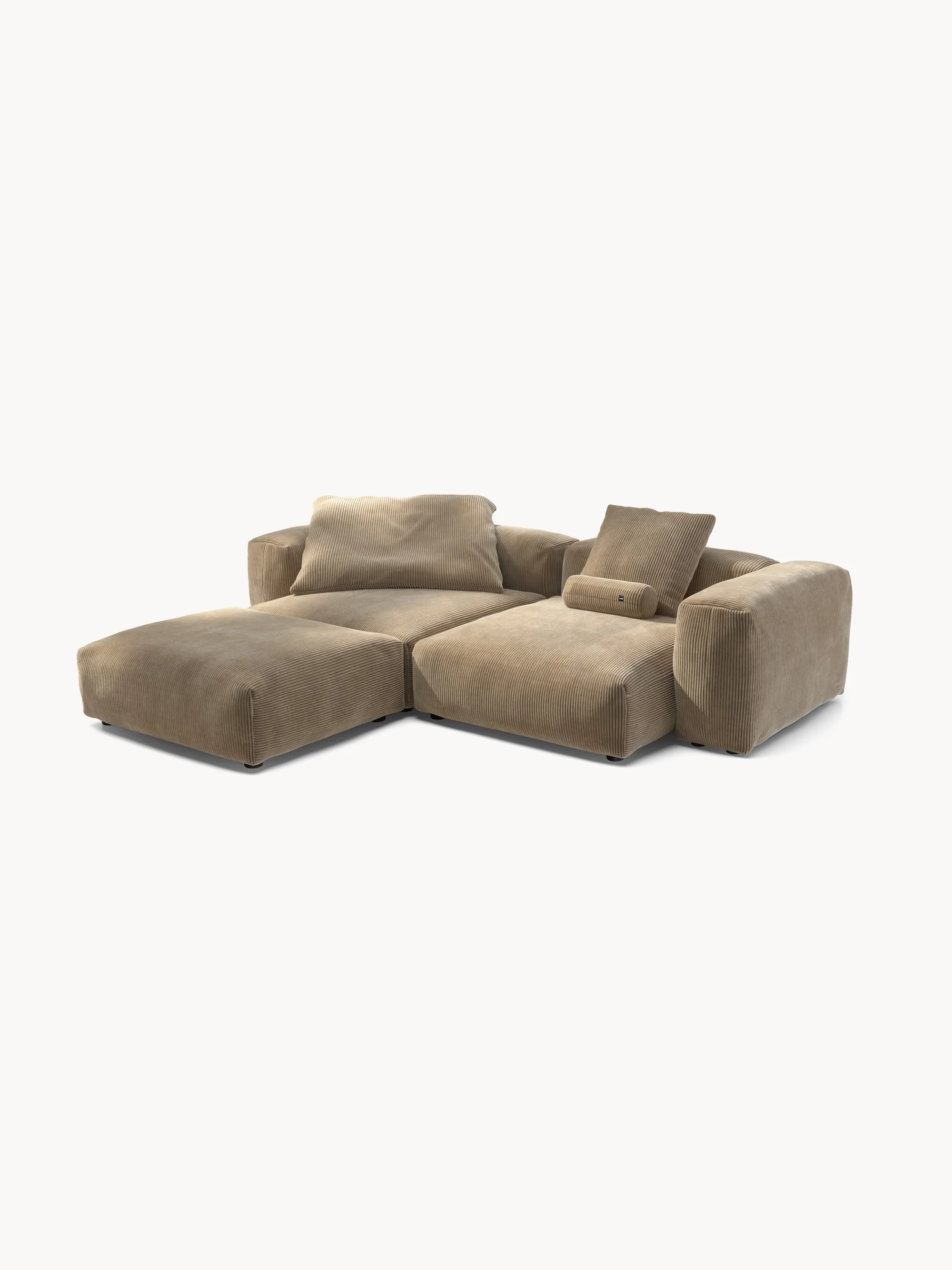 Modulaire hoekbank Vetsak (3-zits) van corduroy
