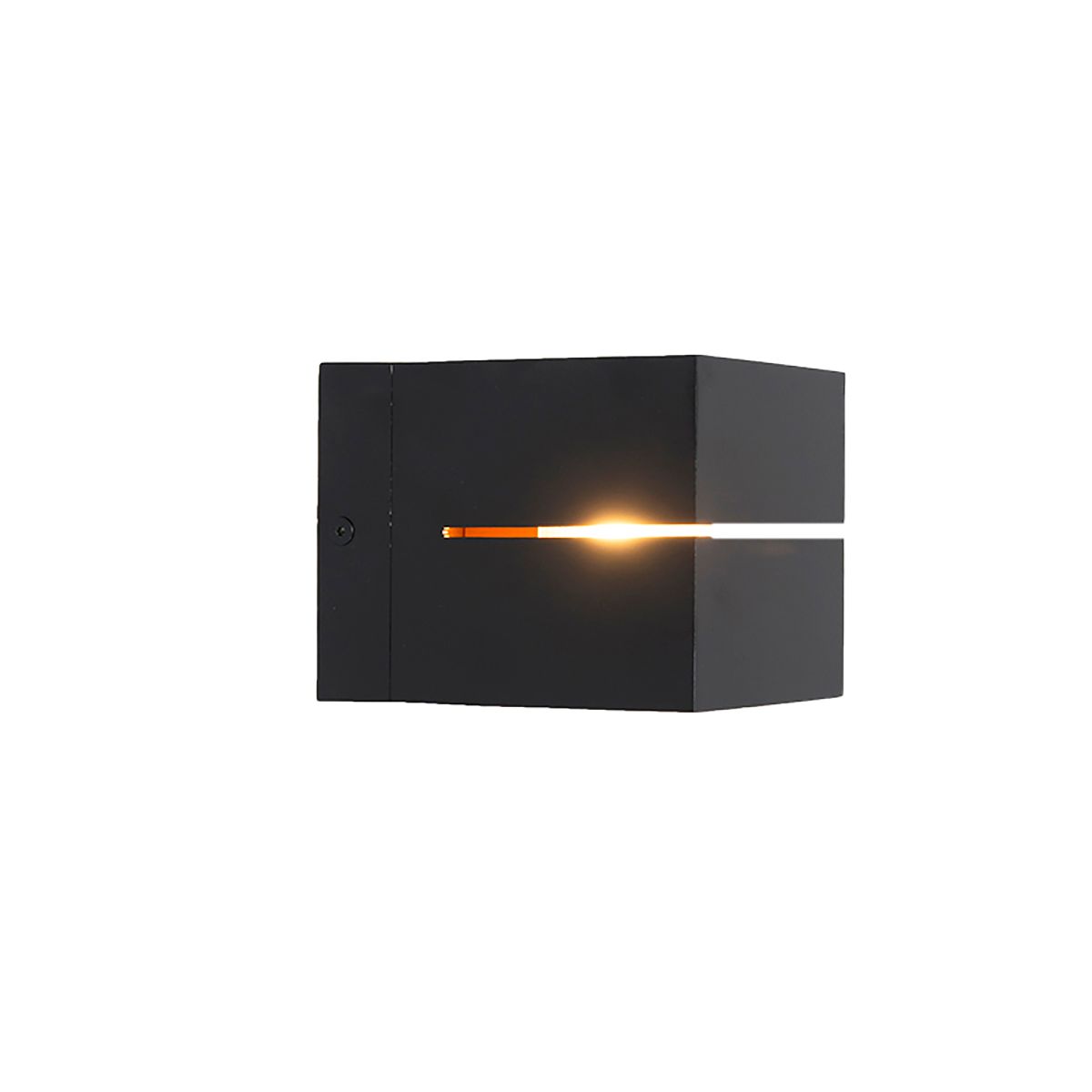Moderne wandlamp zwart met goud 9,7 cm - Transfer Groove