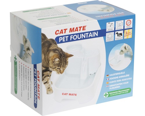 Cat Mate 2L drinkfontein, 25 x 21 x 17 cm, kattenfontein