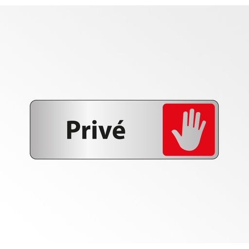 Panneau accès interdit - Pictogramme Privé - Fixation adhésive