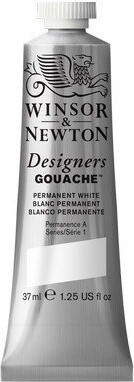 Winsor & Newton - Akvarelfarve - Gouache - Permanent White 37 ML
