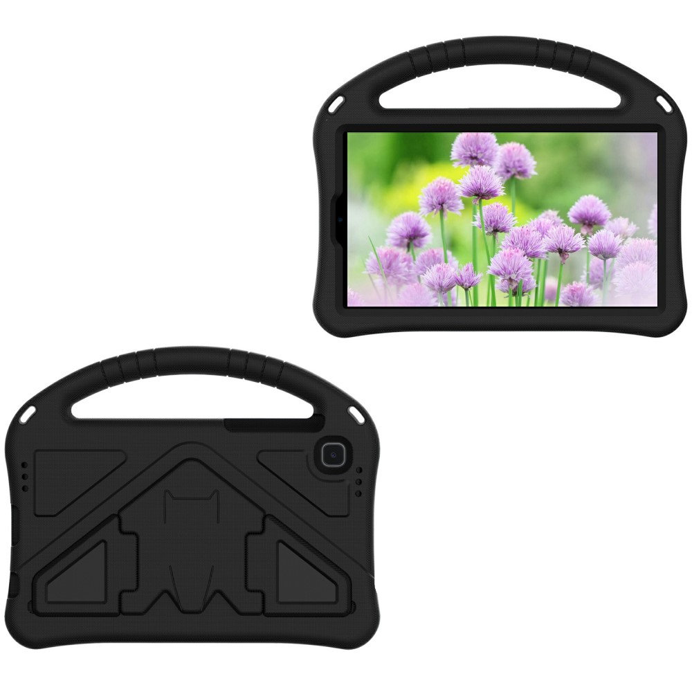 Samsung Galaxy Tab A7 Lite Stossfeste Kinder Schaumstoff Hülle mit Griff   Kickstand - Schwarz