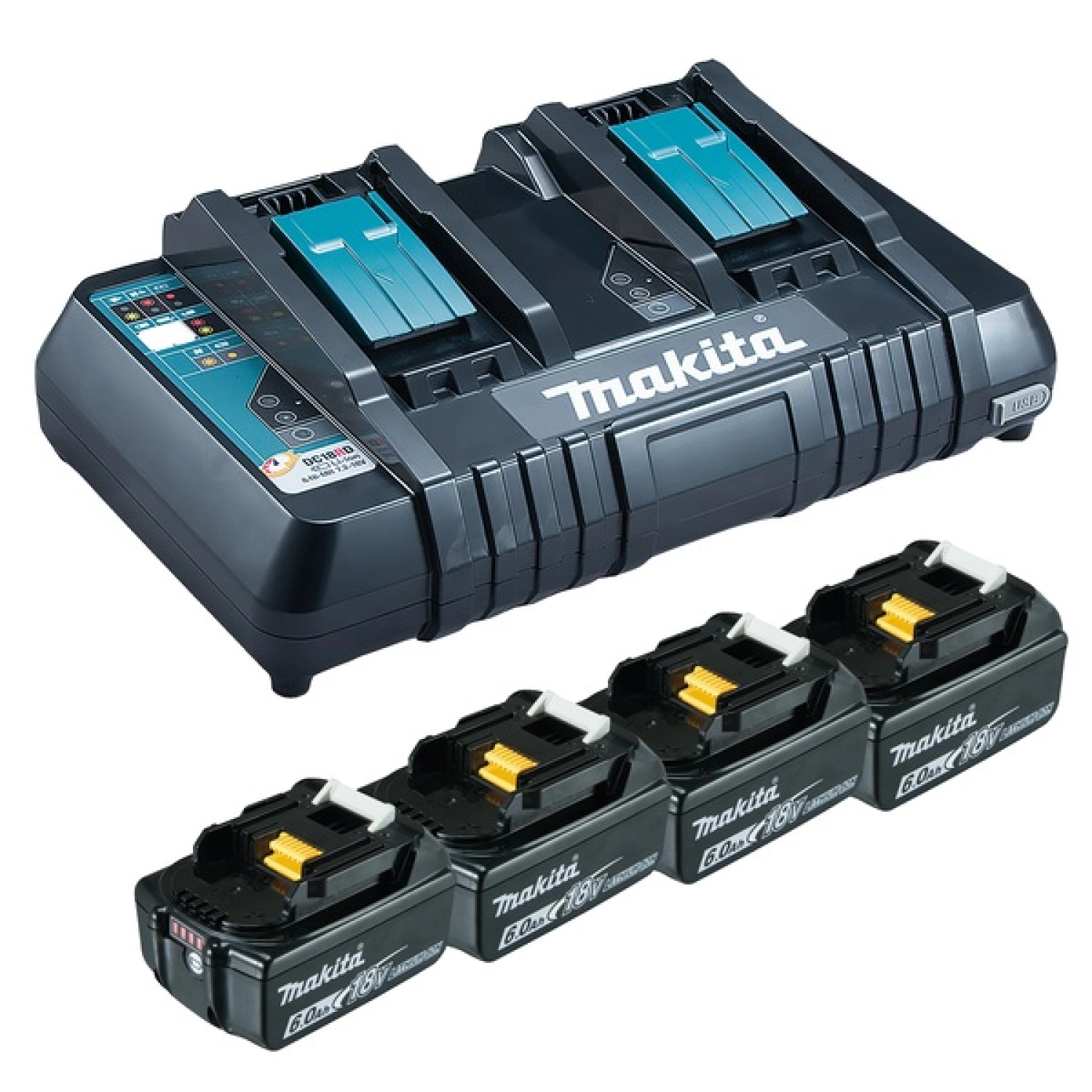 Makita 199485-6 18V Li-ion accu starterset (4x 6,0Ah)