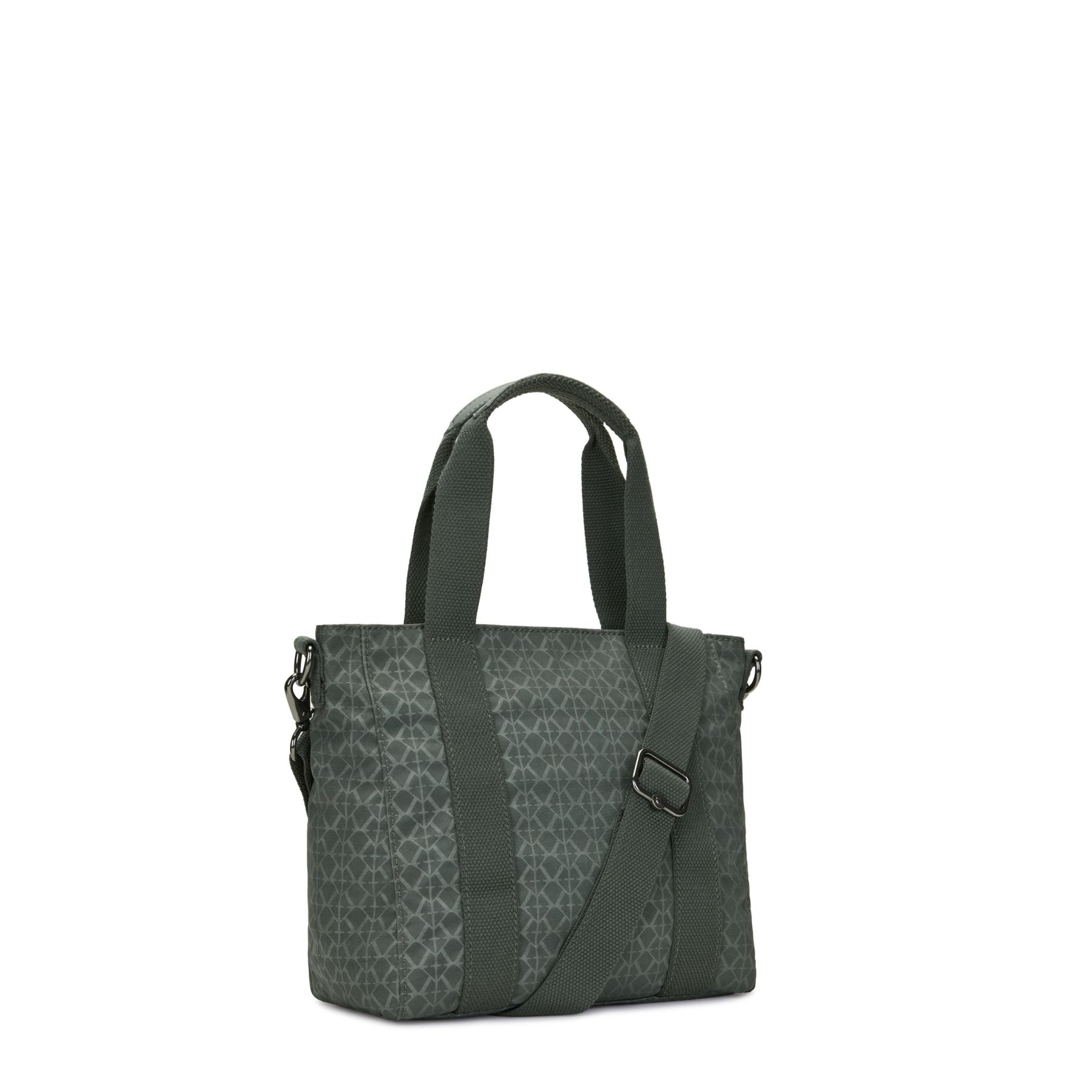 ASSENI MINI Mini fourre-tout avec bandoulière détachable - Sign Green Embosse