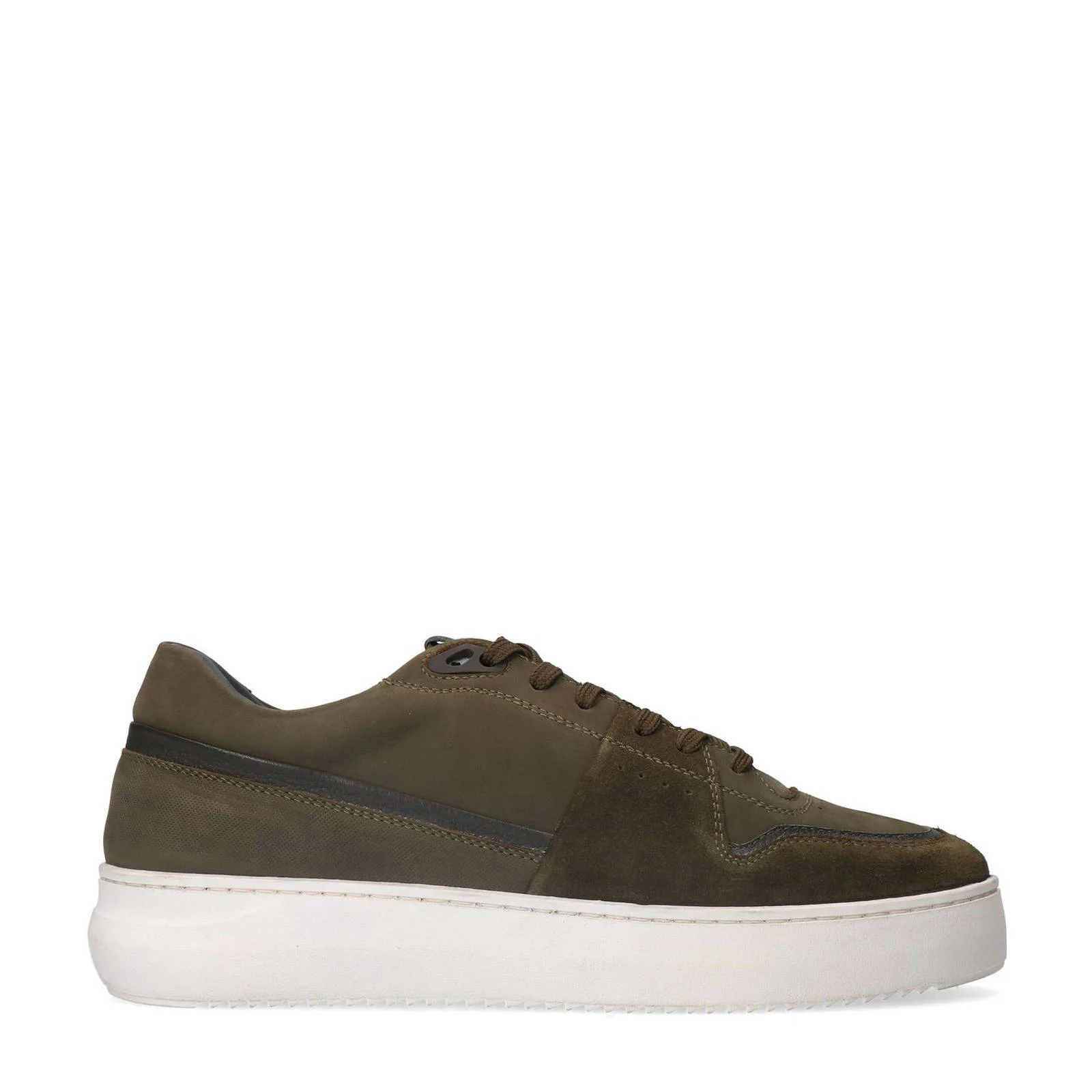 Manfield suède sneakers groen