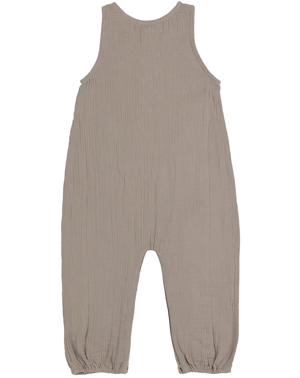 Strampler COZY MUSLIN ohne Fuß in taupe
