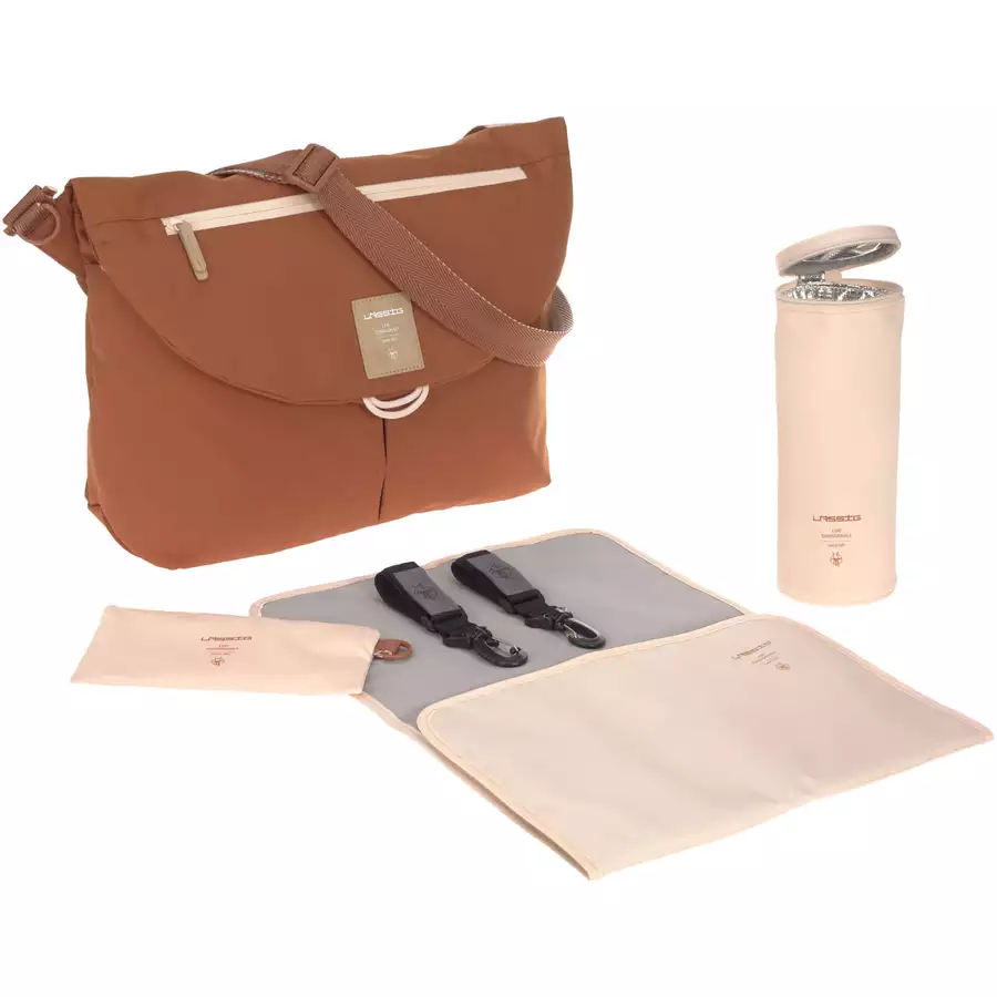 LÄSSIG Wickeltasche Green Label Manu Messenger Bag rust