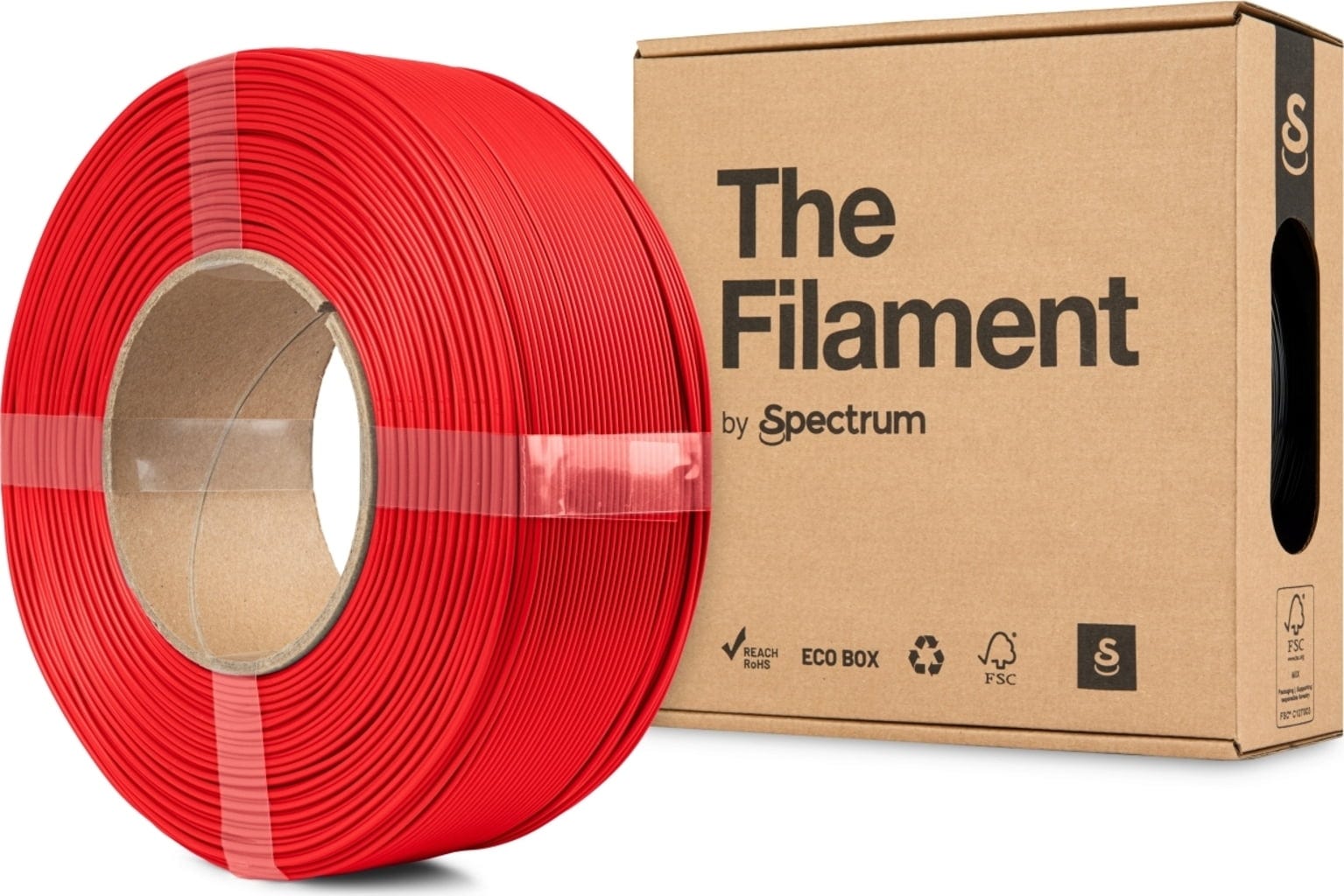 The Filament  Refill PLA Lite Red, 1,75 mm / 1000 g    Zuverlässiges PLA Filament ohne Spule in Red