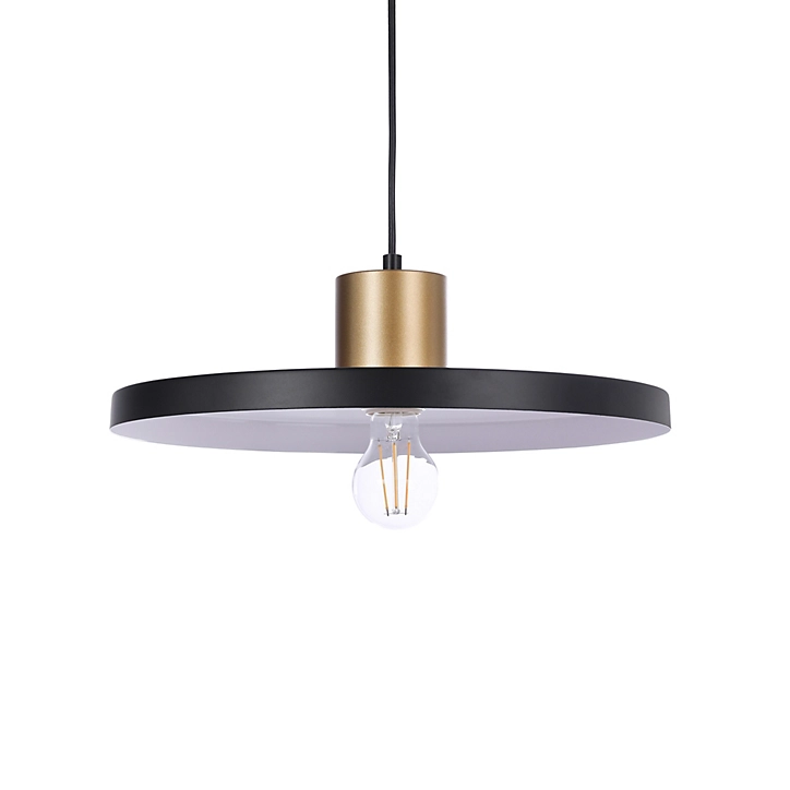 Suspension Livingstone IP20 Ø38 x H.12 cm Lussiol métal noir