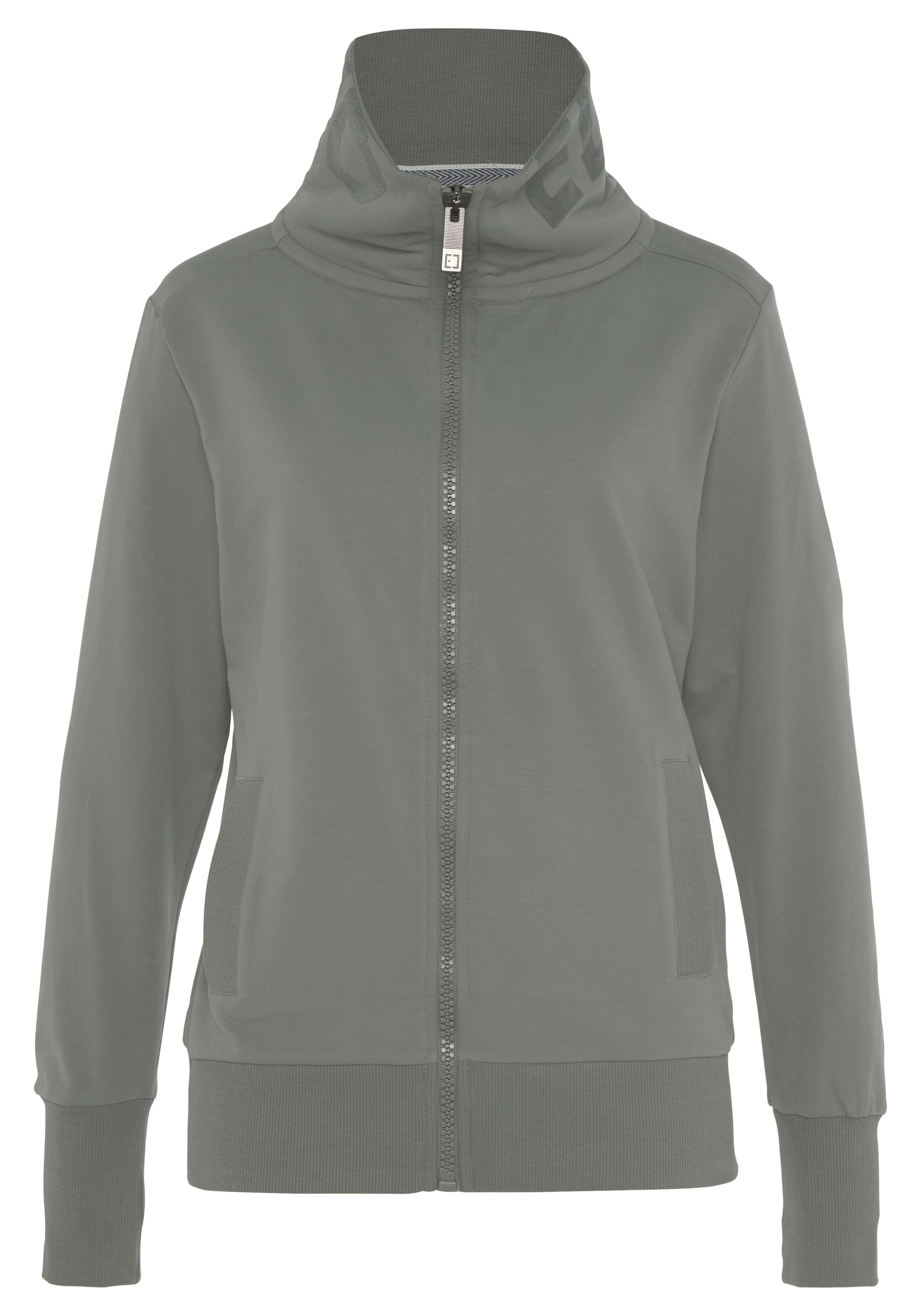 Elbsand Sweatjacke »Alvis« mit Logodruck am Kragen, bequeme Freizeitjacke