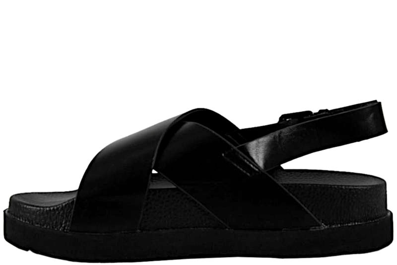 BLACK SORT SANDAL I PU