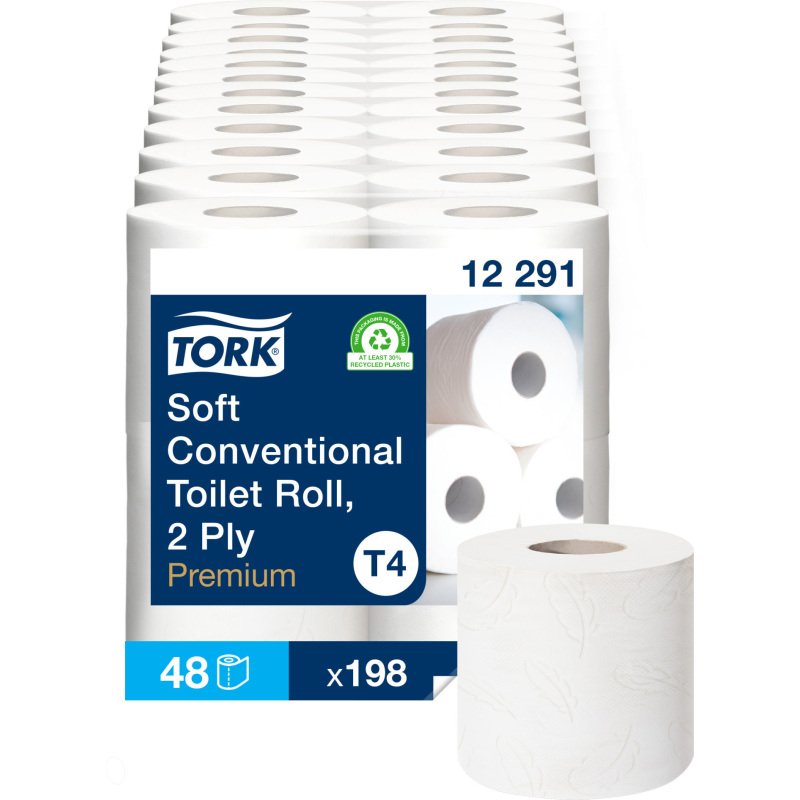 Papier toilette double épaisseur Tork Premium T4 - 48 rouleaux de 198 feuilles