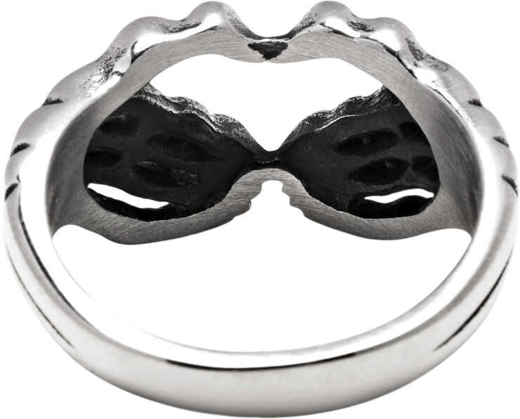 Nialaya Men's Vintage Skeleton Ring Silver