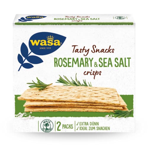 Wasa Knäckebrot Tasty Snacks Rosmarin & Meersalz