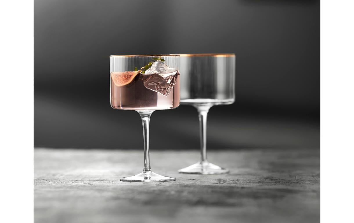 Gin Glas Palermo Gold 4 Stück, 45 clGläser mit feinem Goldrand