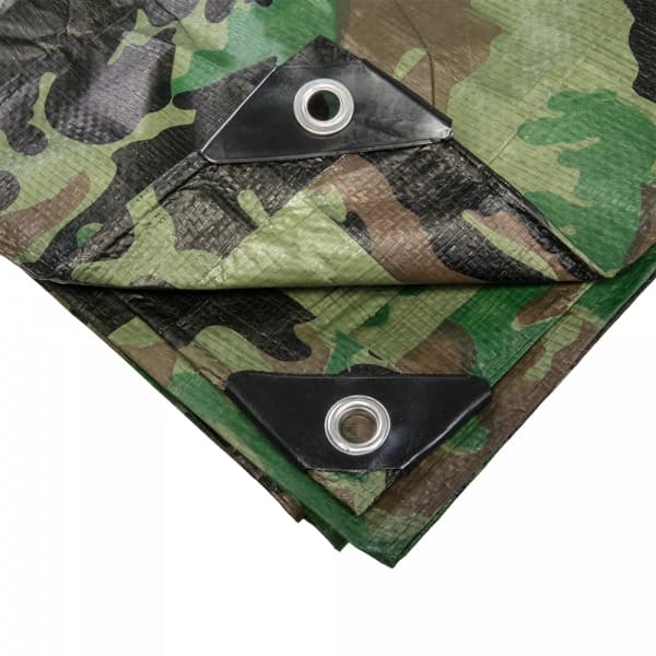 Set med 4 produkter. Presenning CAMOforest 1,5 x 5m 90g/m²
