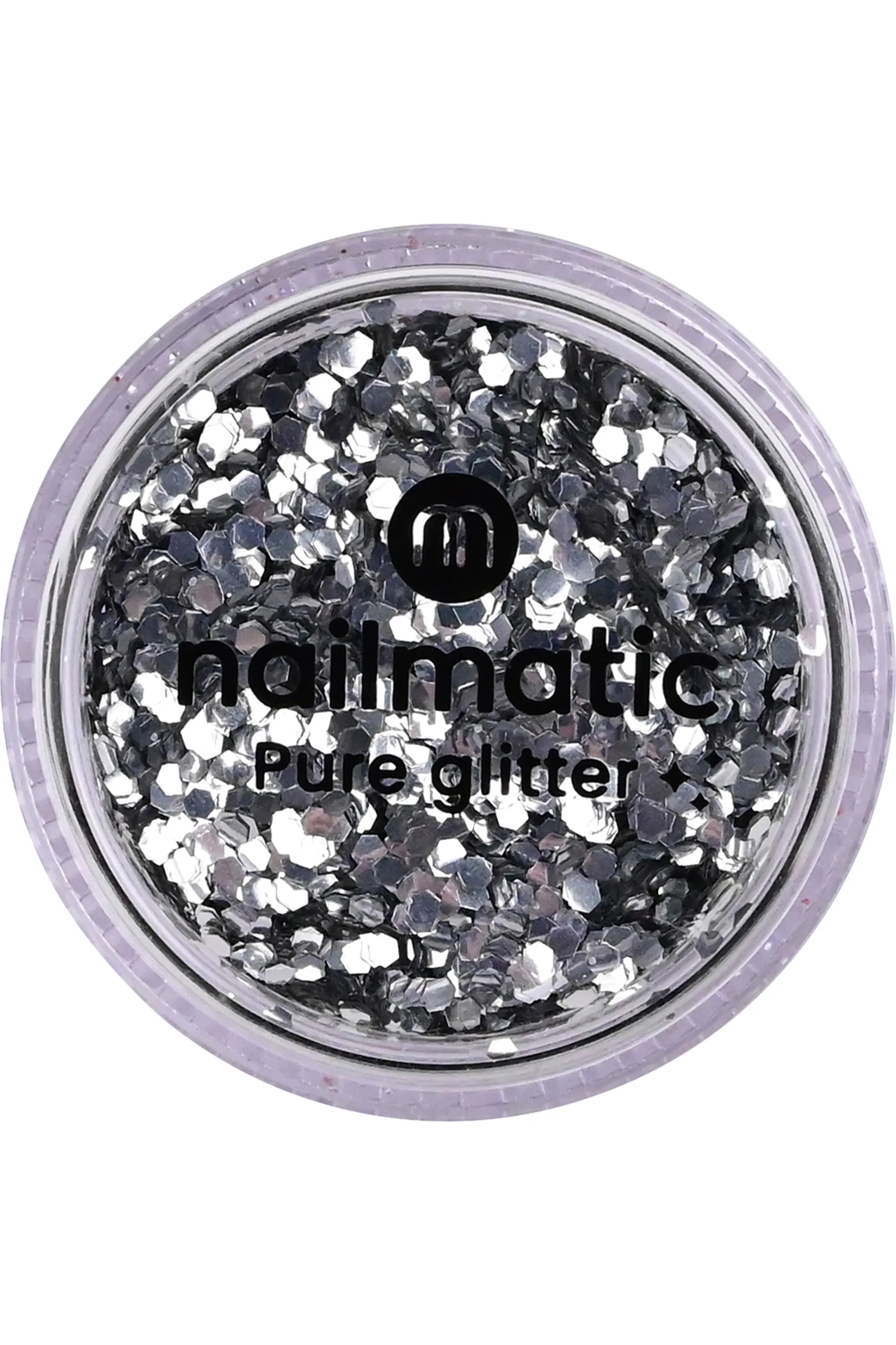 Nailmatic Grandes paillettes argentées visage, corps & ongles-2 g