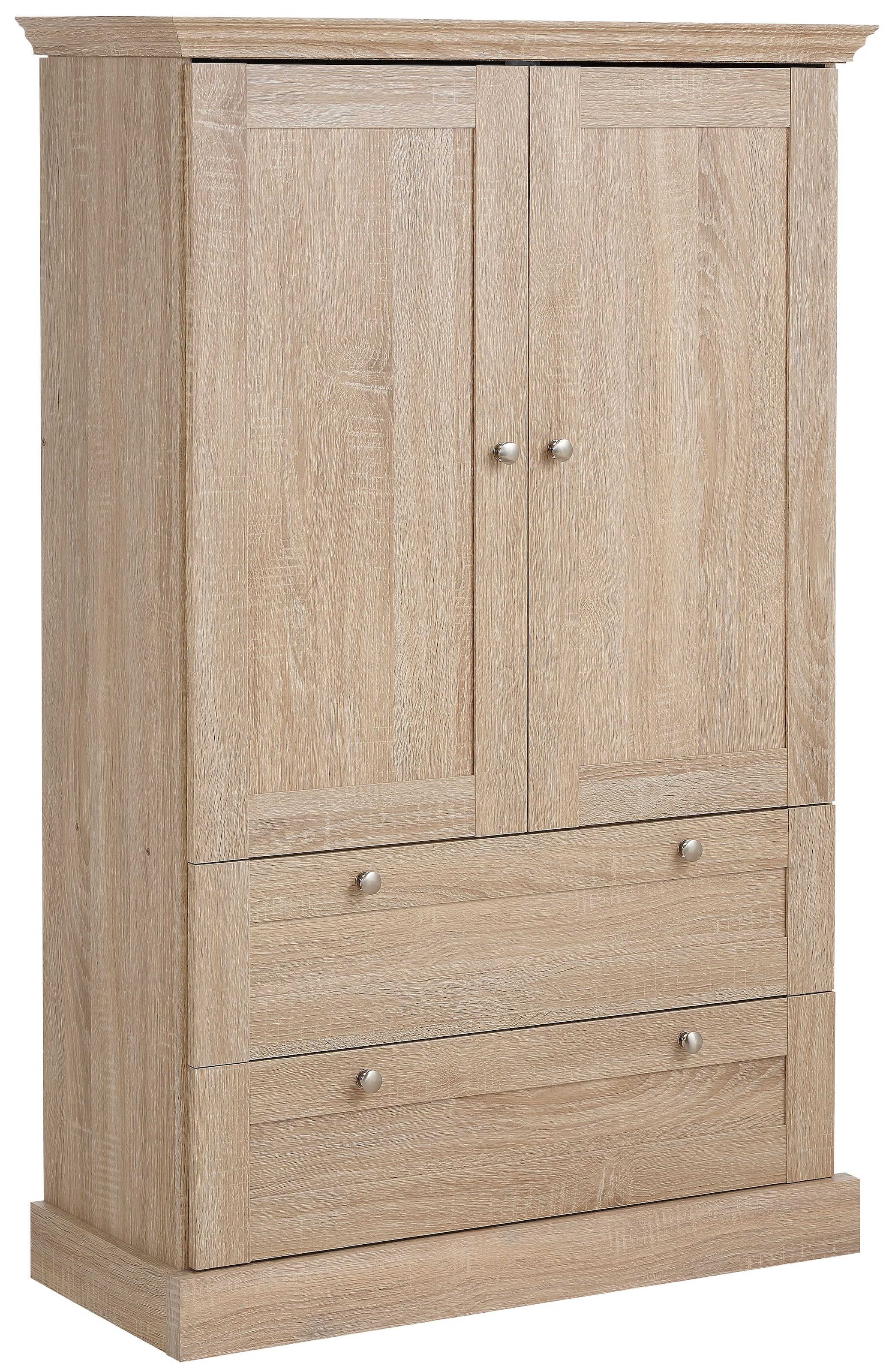 Home affaire Drehtürenschrank »Binz, Wäscheschrank, Mehrzweckschrank, skandinavischer Landhausstil« B/H/T ca. 84/130/35 cm,  viele Stauraummöglichkeiten, Metallgriffe, Türen mit Rahmen/ Kassetten