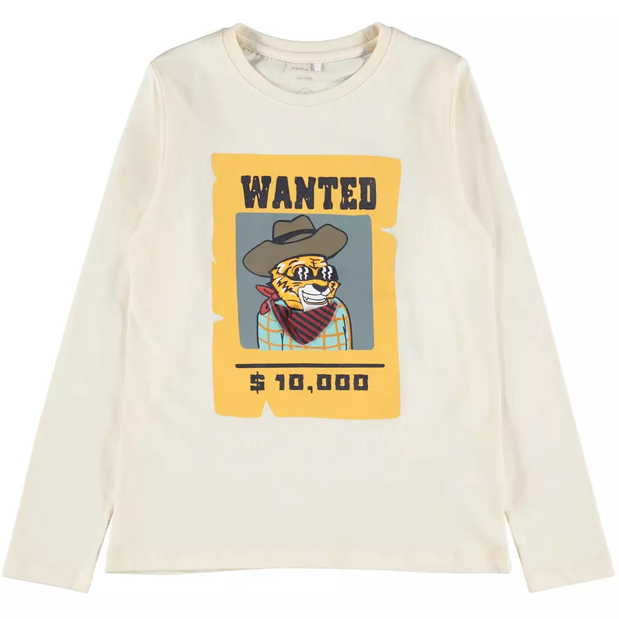 name it Langarmshirt Nmmluis Whitecap Gray