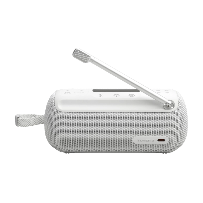 Tuner 3 Portabler Radio UKW/DAB  Lautsprecher mit Bluetooth 5.3 (JBLTUNER3WHT) - Weiss