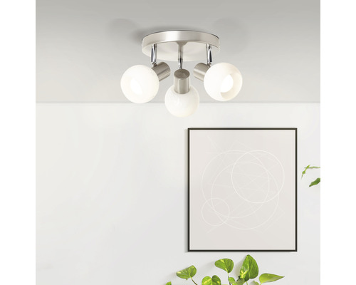 Plafondspot, 3-lichts, Ø 19 cm, wit