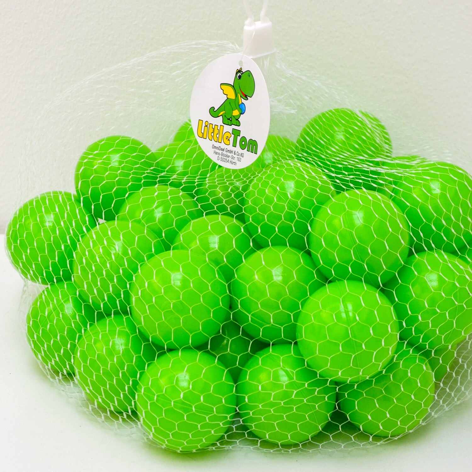50 Bälle für Bällebad 5,5cm Babybälle Plastikbälle Baby Spielbälle Grün