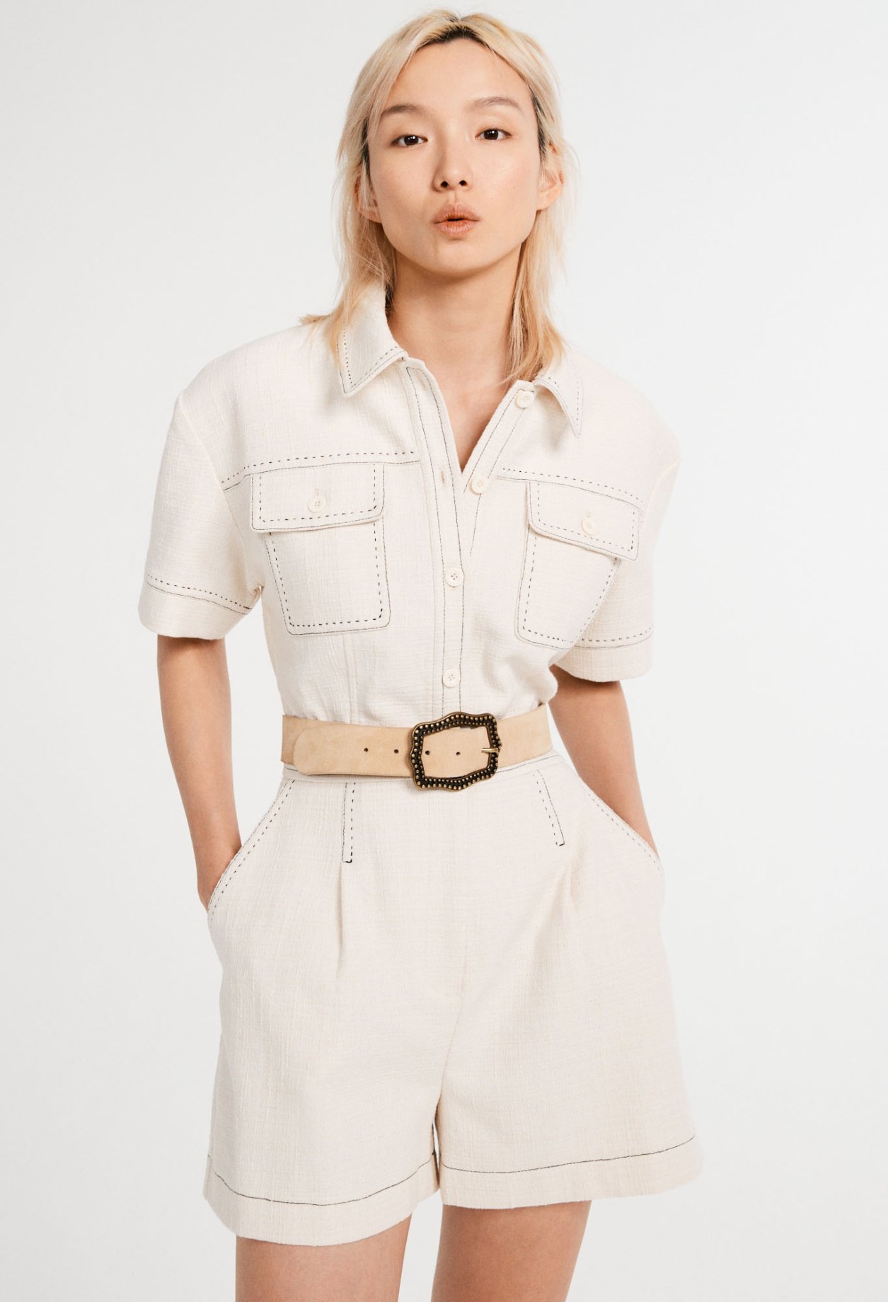 Combi-short blanche