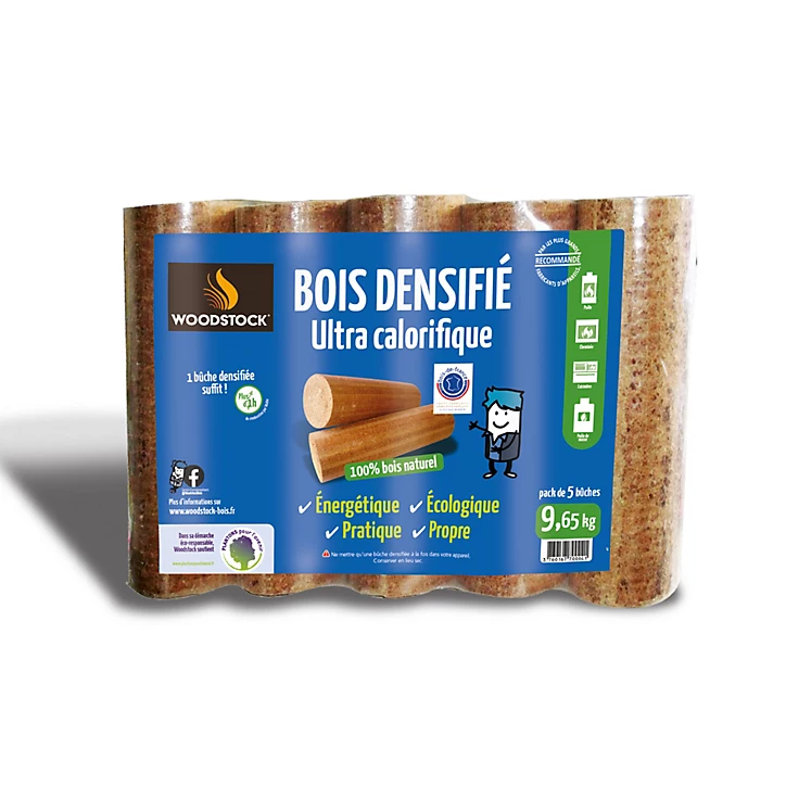 5 bûches densifiées Woodstock taux d'humidité