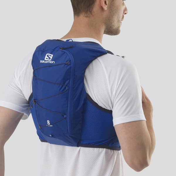 Sac trail SALOMON ACTIVE SKIN 8 SET NAUTICAL BLUE/MOOD INDIGO