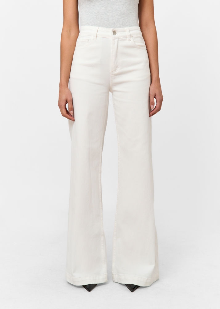Wide flared jeans ecru