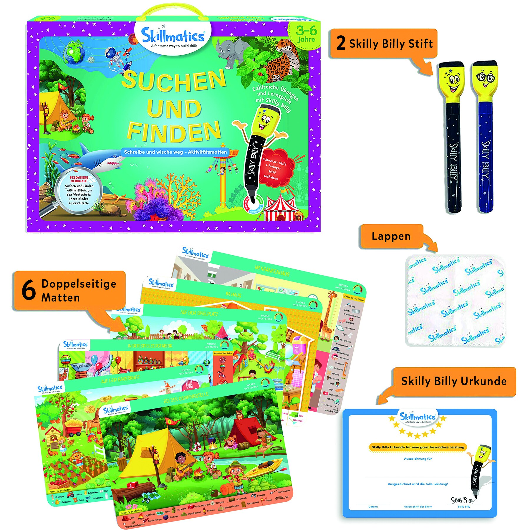 Skillmatics Write and Wipe Kit Suchen und Finden