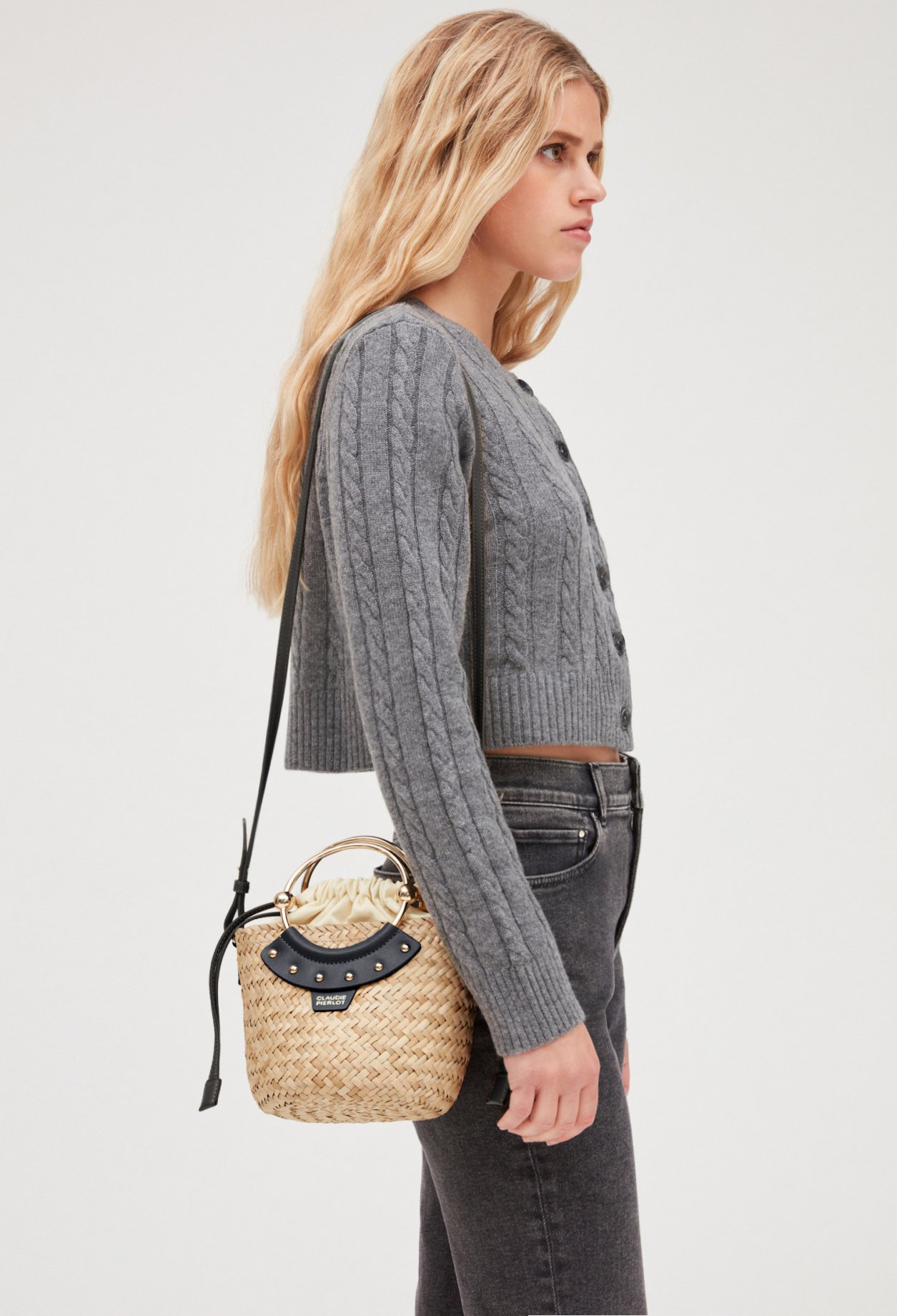 Petit panier blanc osier