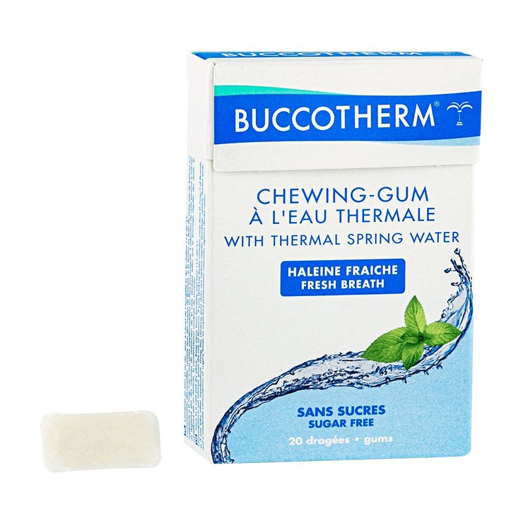 Chewing-gum Eau Thermale 20 Dragees Sans Sucres Menthe Forte Buccotherm