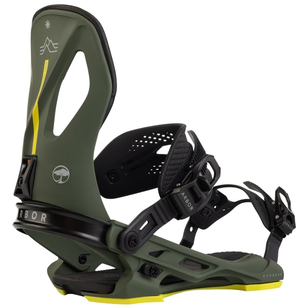 Fixation snowboard ARBOR CYPRESS GREEN/BLACK PAT MOORE
