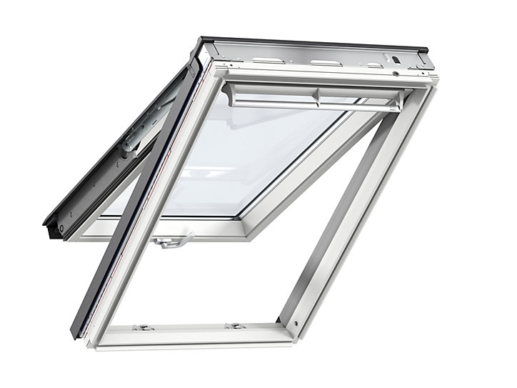 Fenêtre de toit à projection VELUX Tout Confort Whitefinish - bois peint en blanc L. 78 x H. 140 cm (GPL 2057 MK08)