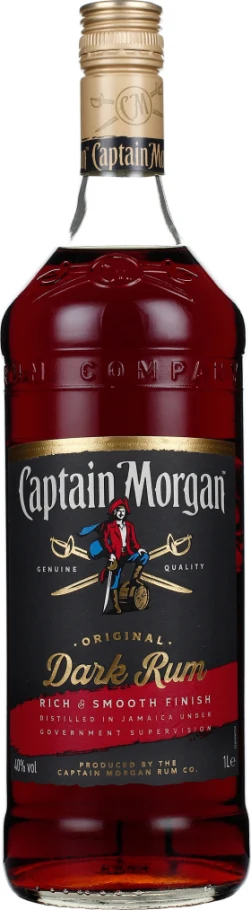 CAPTAIN MORGAN DARK RUM 1LTR