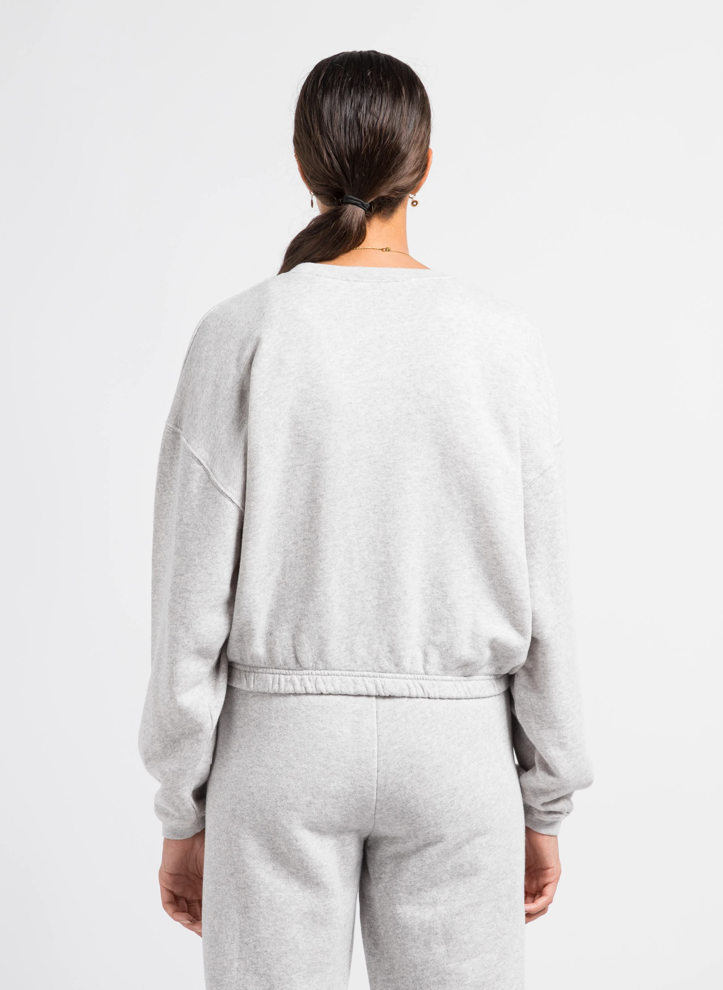 KODYTOWN - Pull col rond sérigraphié en coton | Gris
