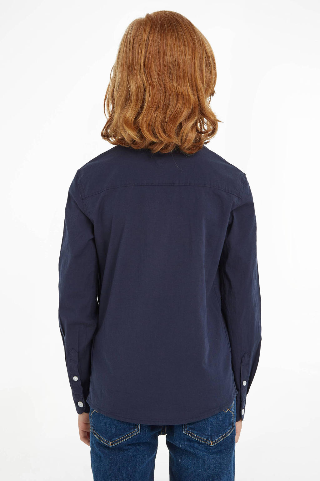 Tommy Hilfiger overhemd met logo donkerblauw