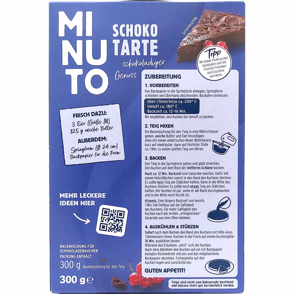 Minuto Schoko Tarte 300g MHD:31.1.25