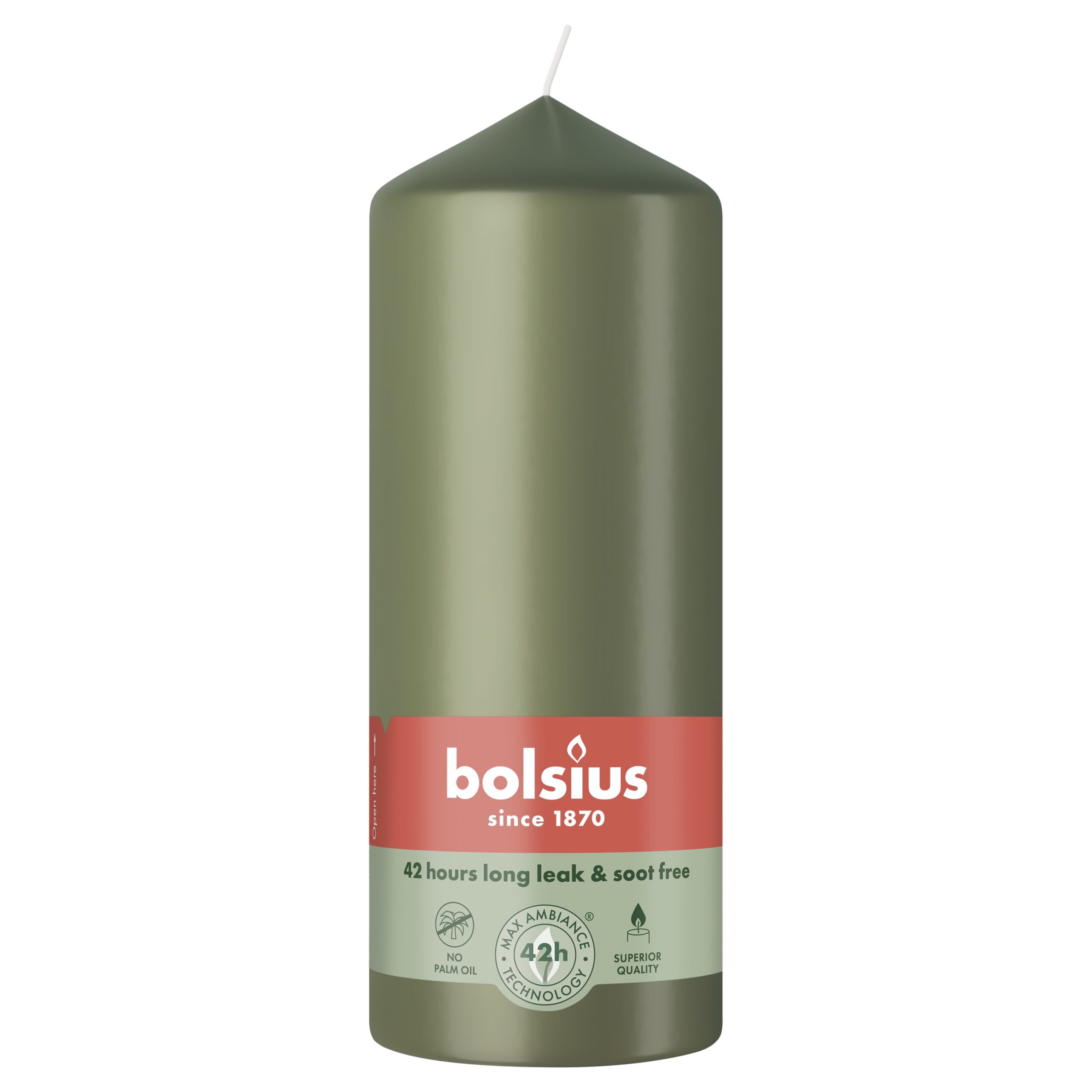 Bolsius Stompkaars 150/58 Fresh Olive (1 stuk)
