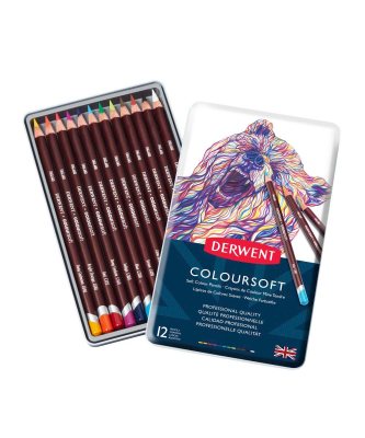 Derwent Coloursoft Pencil Tin Set Of 12