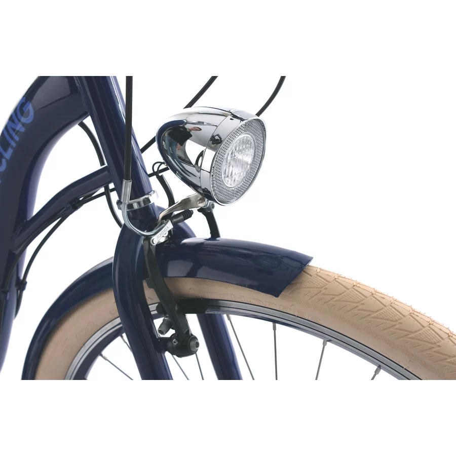 KS Cycling Damenfahrrad Cityrad 6-Gänge Balloon 28 Zoll Blau