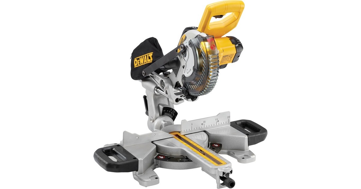 DEWALTDCS365N-XJ 184mm 18V XR Accu afkort- en verstekzaag  (Geel/zwart, Accu en oplader niet inbegrepen)