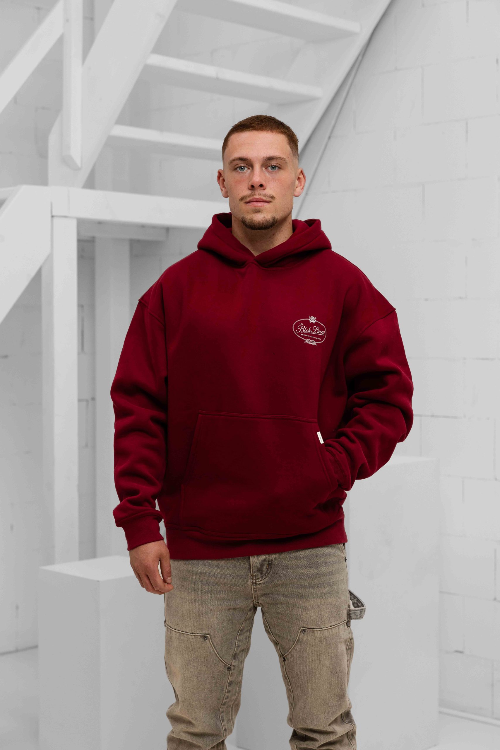 Black Bananas Les Fleur Hoodie Heren Donkerrood
