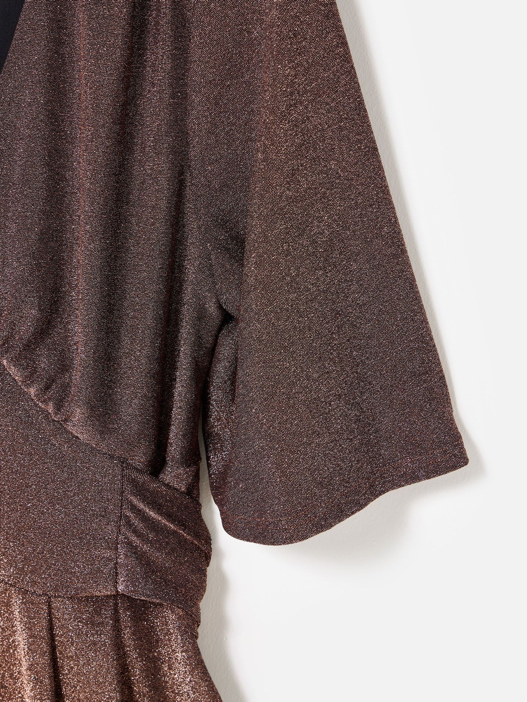 Oliver Bonas Shimmer V-Neck Short Sleeve Jumpsuit