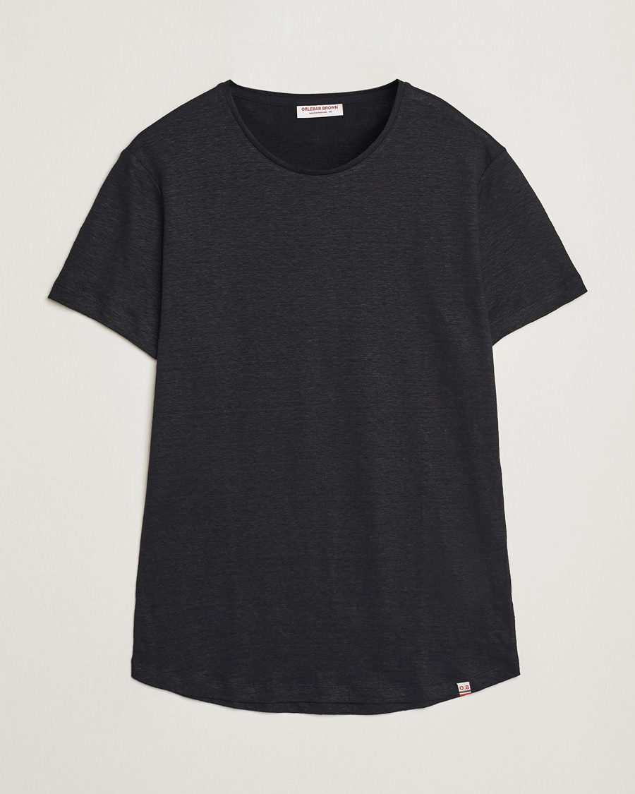 Orlebar Brown Linen T-Shirt Black